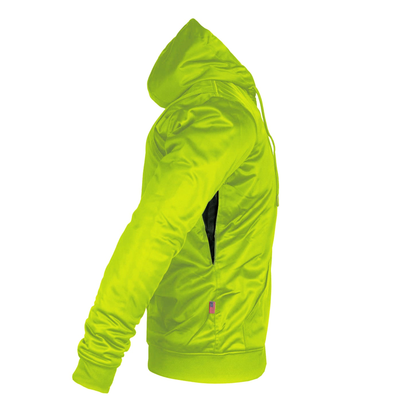 Hi Vis Green Solid Ultra Protective Hoodie with Pads
