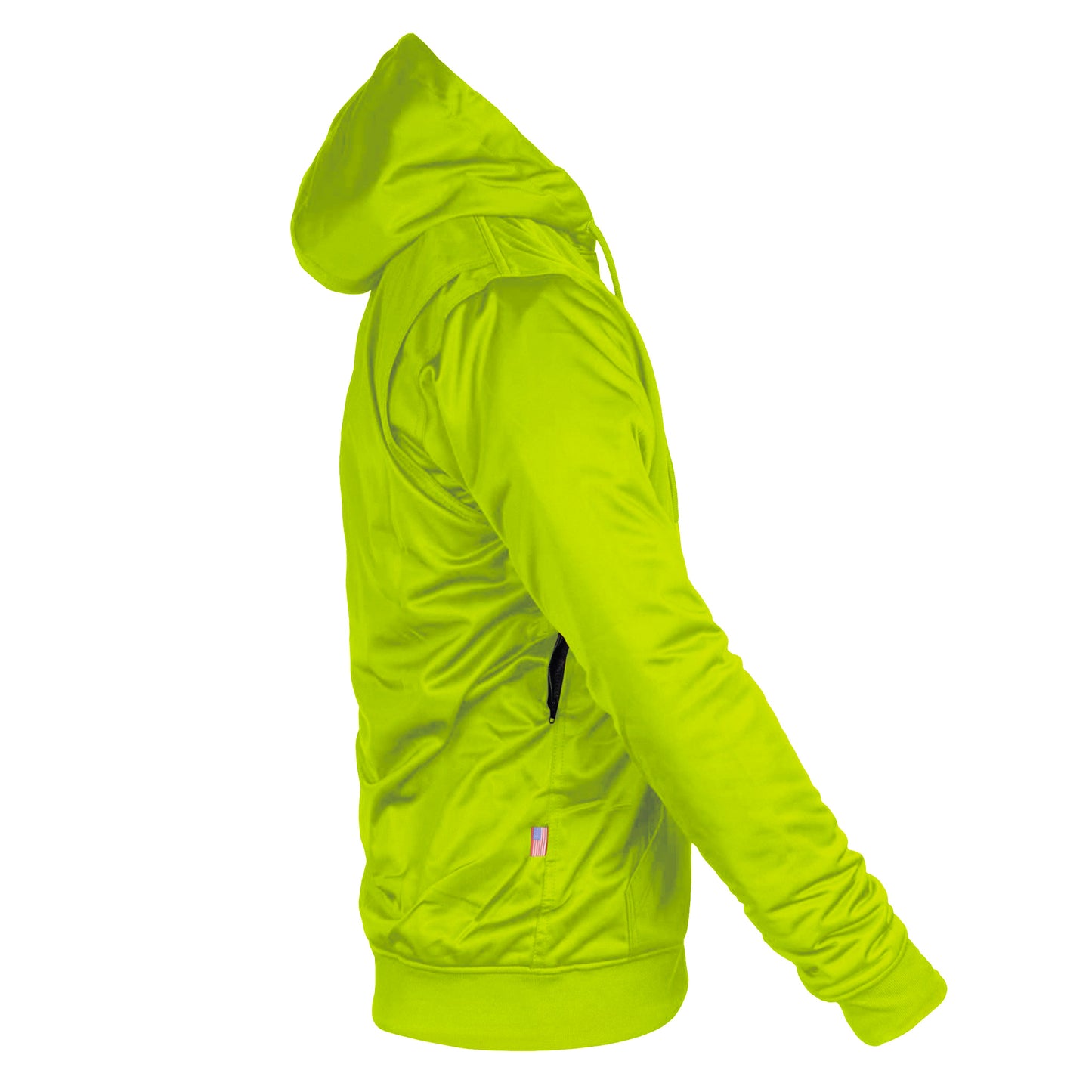 Hi Vis Green Solid Ultra Protective Hoodie with Pads