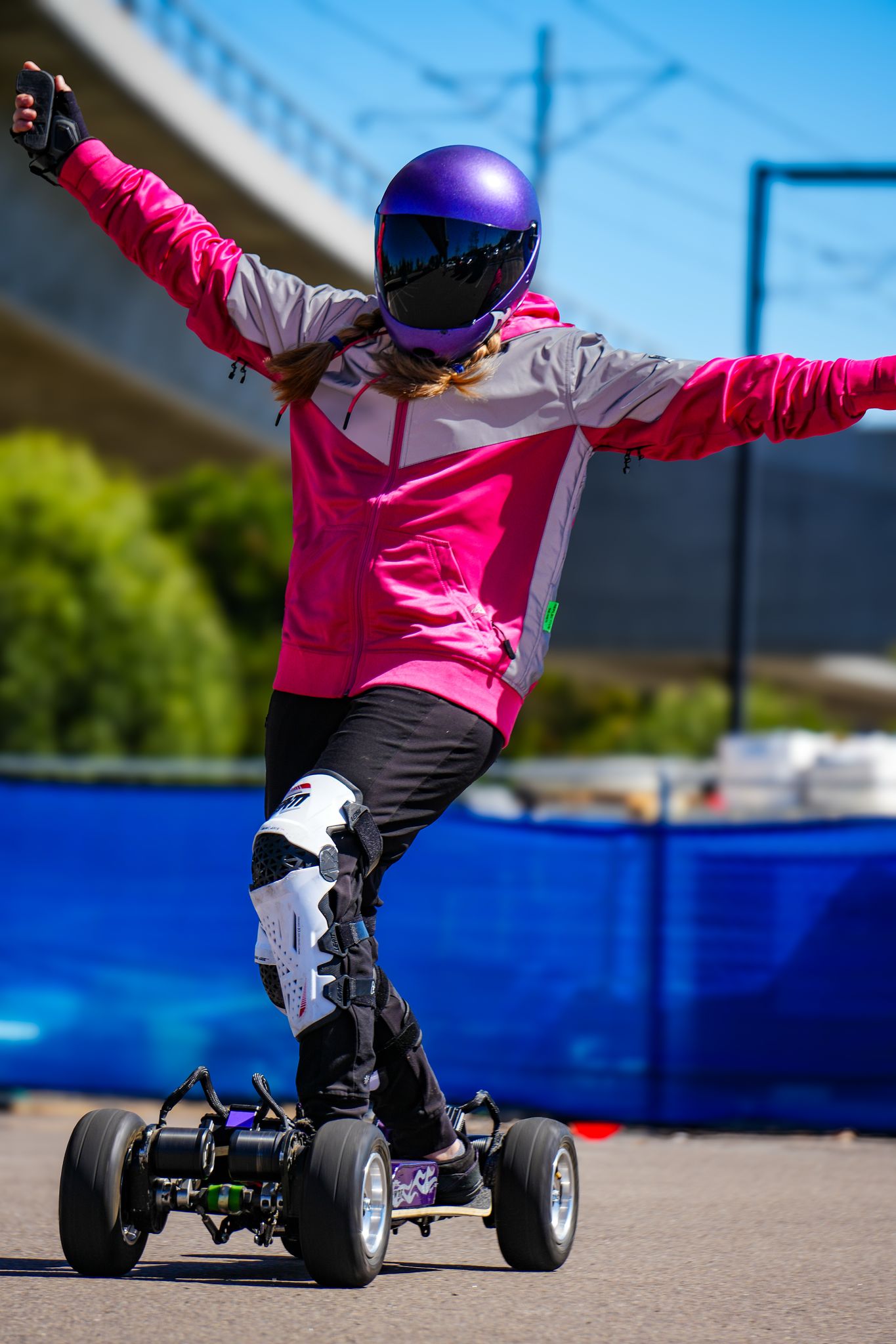 Ultra Reflective Hoodie Pink Eclipse with Pads
