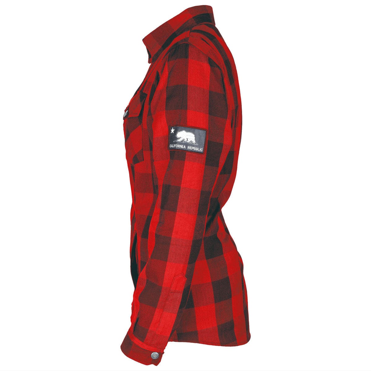 SALE Protective Flannel Shirt for Women - Red Checkered with Pads