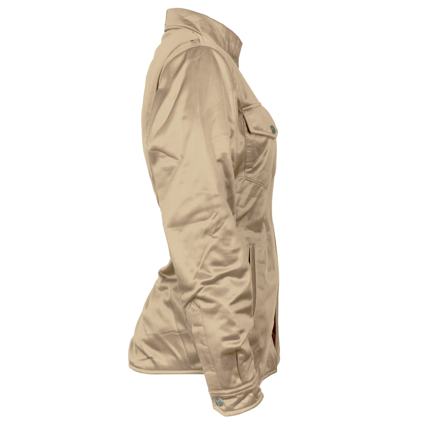Ultra Protective Shirt for Women - Khaki Solid with Pads