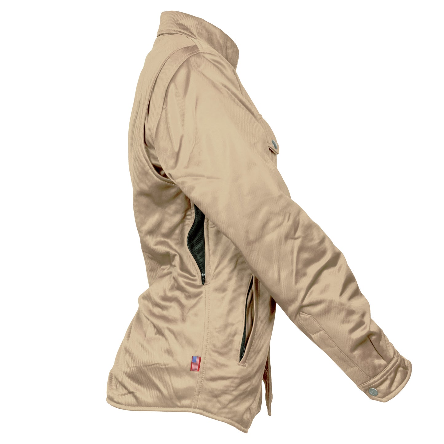 Ultra Protective Shirt for Women - Khaki Solid with Pads