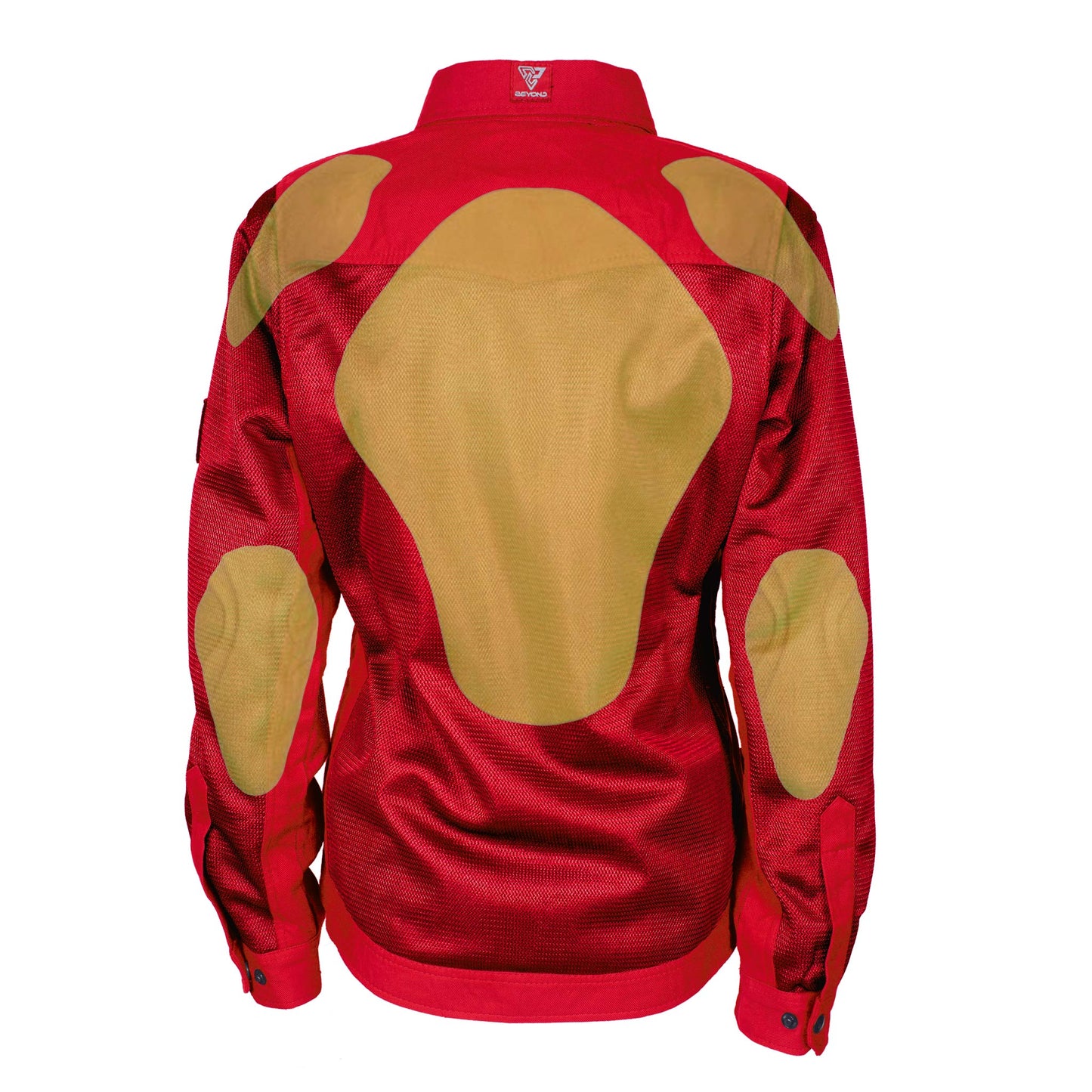 SALE Protective Summer Mesh Shirt for Women - Red Solid with Pads