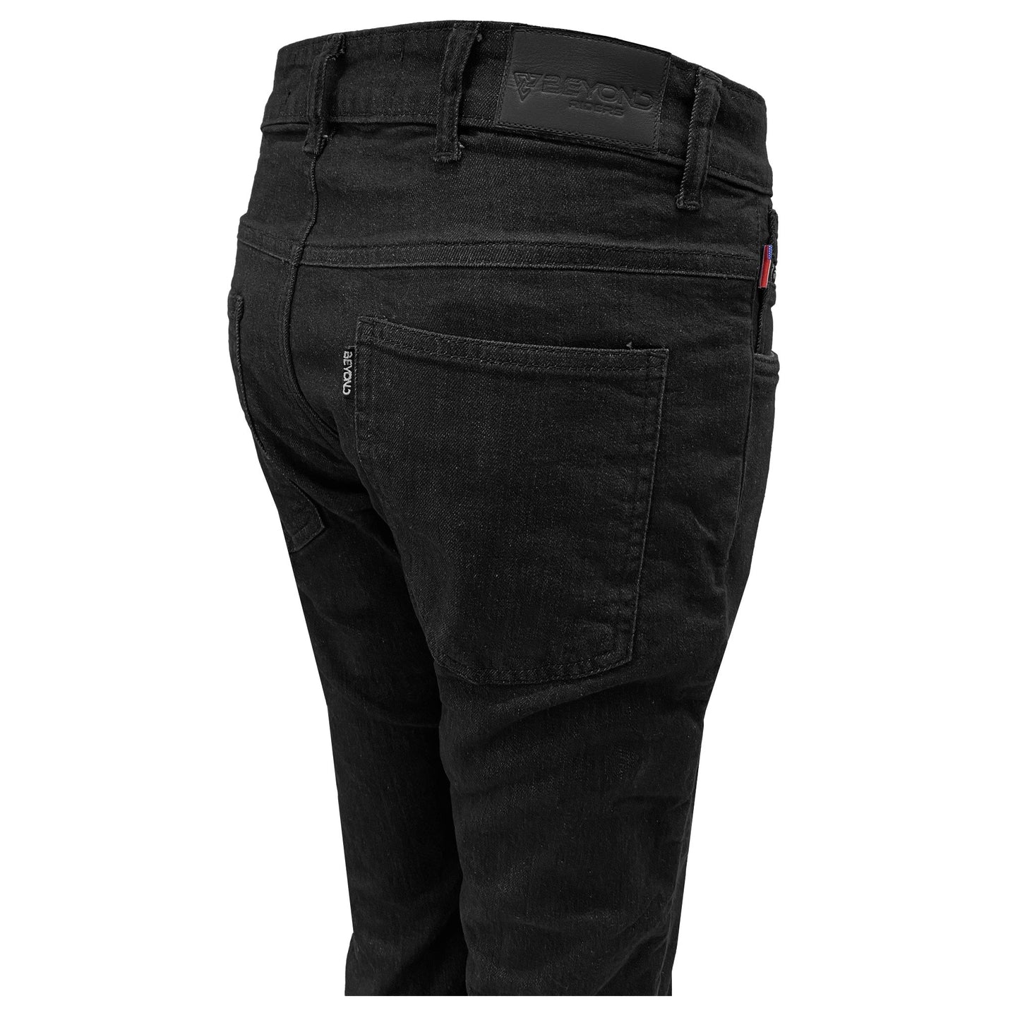 Straight Leg Protective Denim Pants (Jeans) for Women - Black with Pads