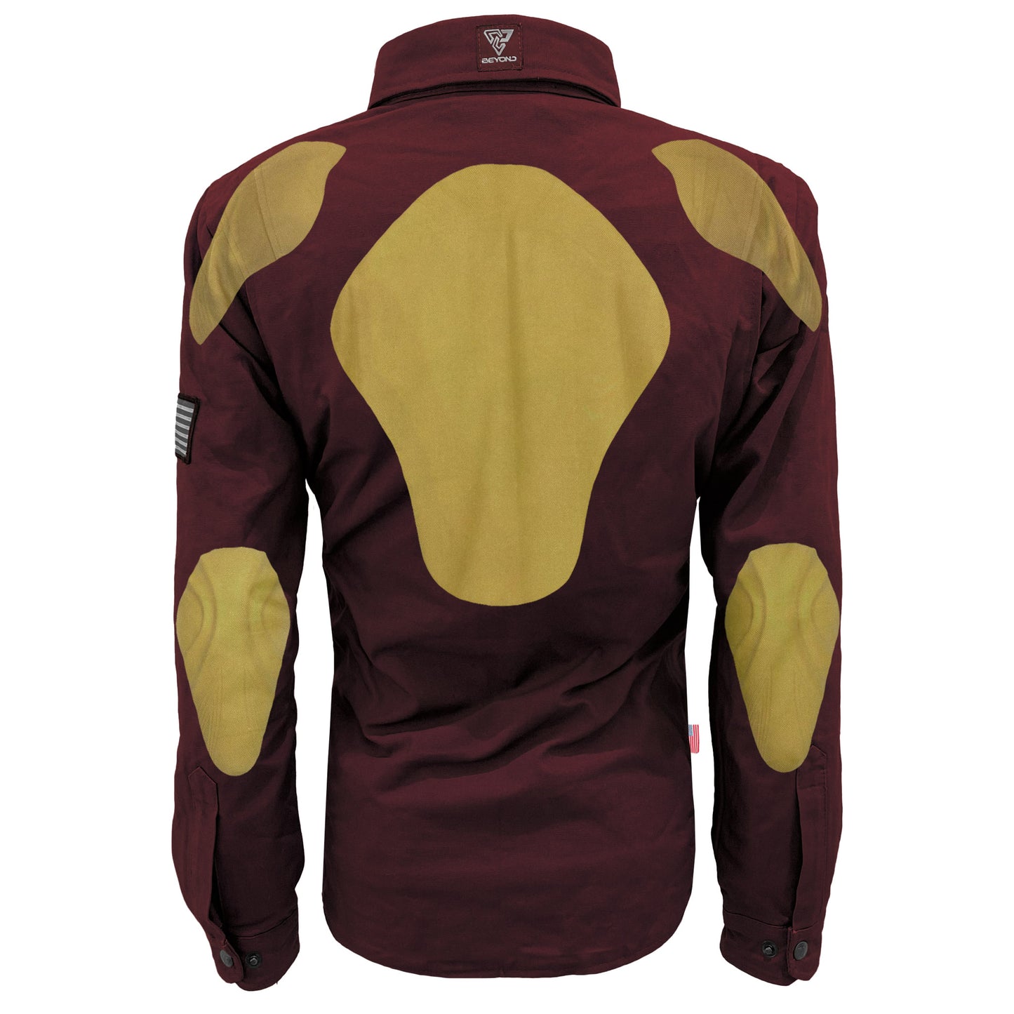 Protective Canvas Jacket for Women - Red Maroon with Pads