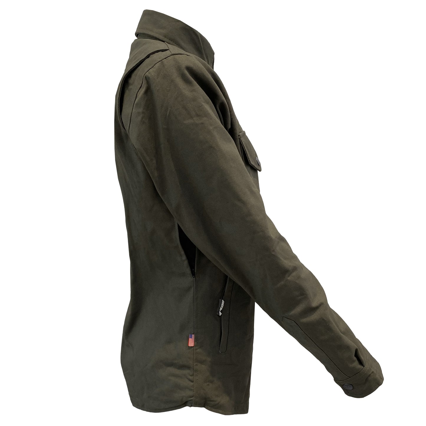 Protective Canvas Jacket for Women - Army Green with Pads