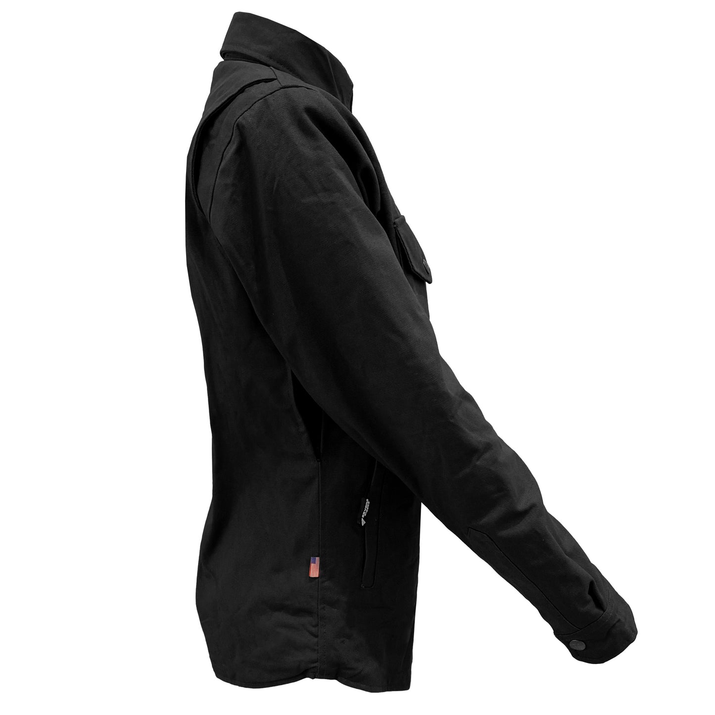 Protective Canvas Jacket for Women - Black with Pads