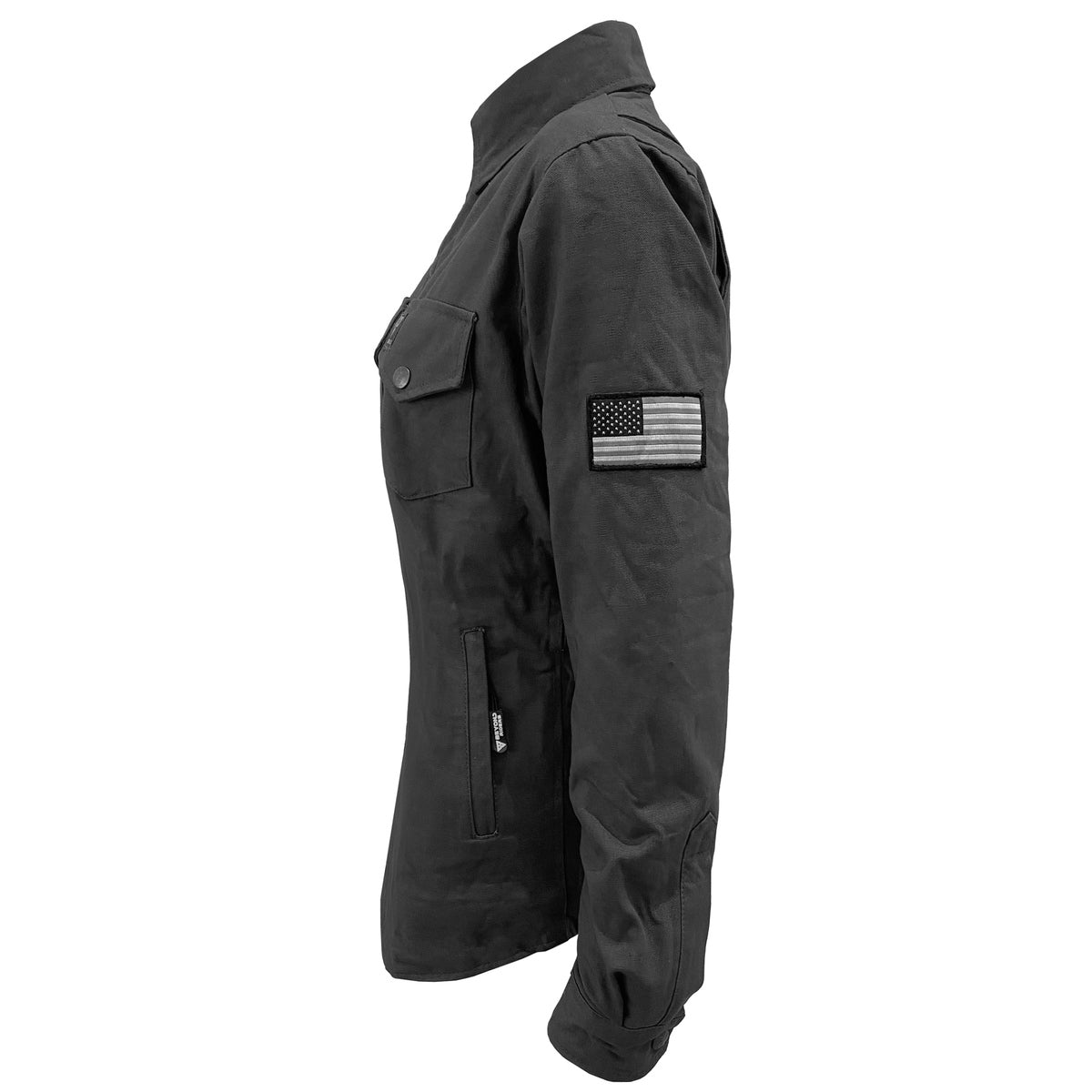 Protective Canvas Jacket for Women - Dark Grey with Pads