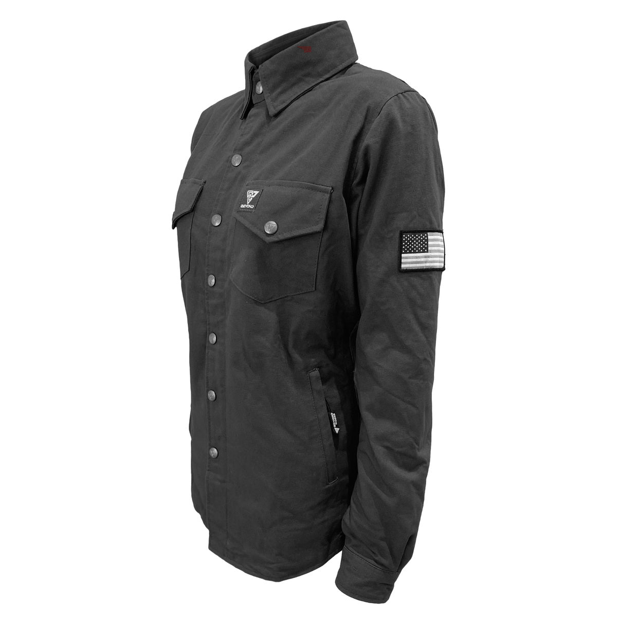 Protective Canvas Jacket for Women - Dark Grey with Pads