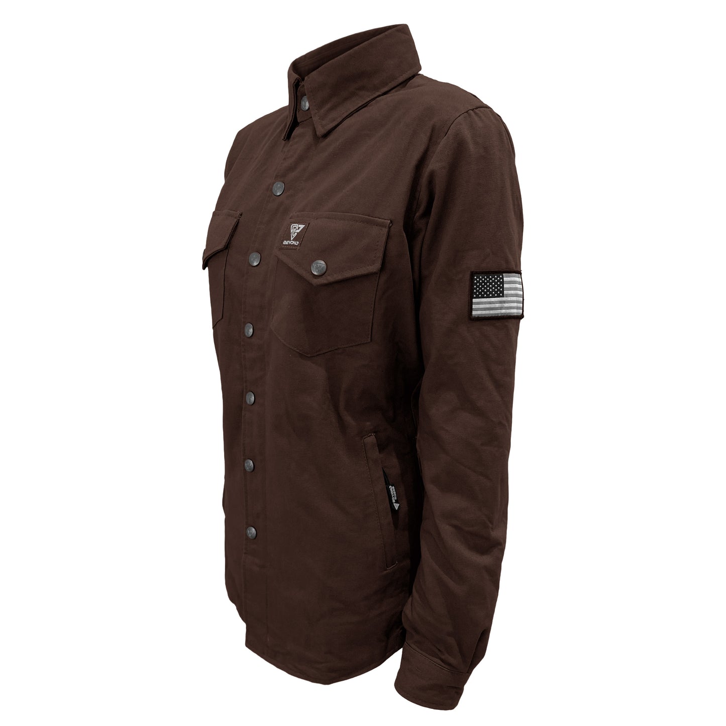 Protective Canvas Jacket for Women - Dark Brown with Pads
