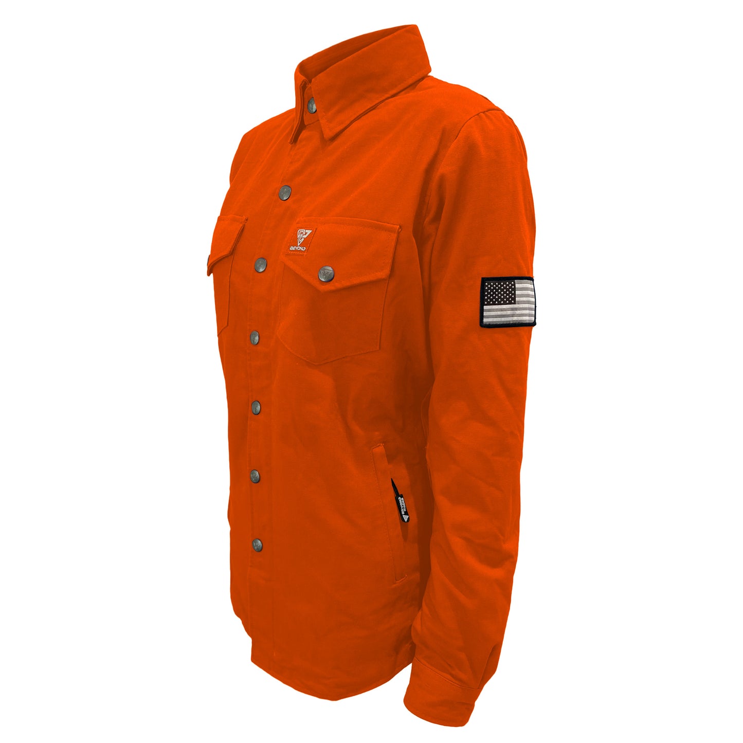 Protective Canvas Jacket for Women - Orange with Pads