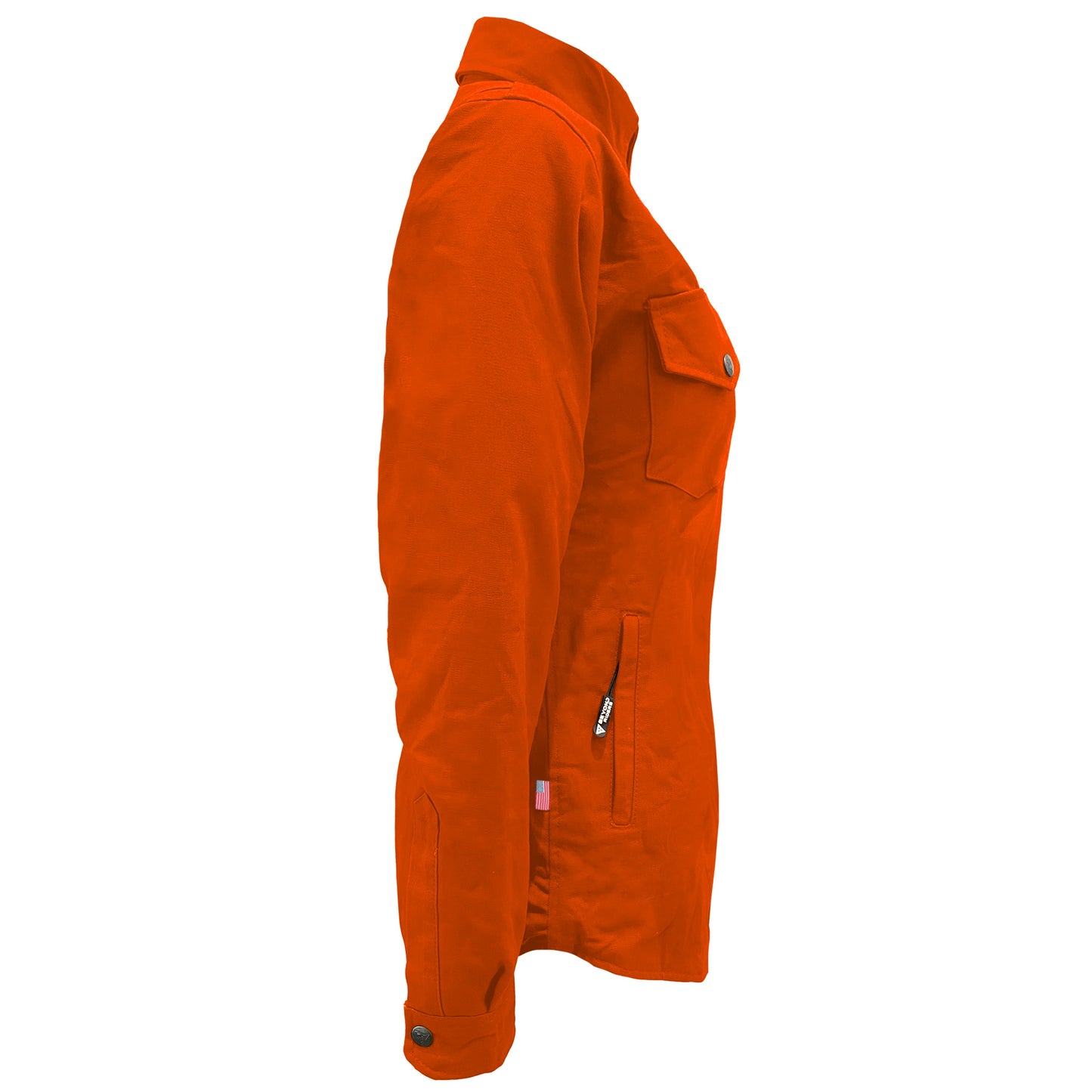 Protective Canvas Jacket for Women - Orange with Pads