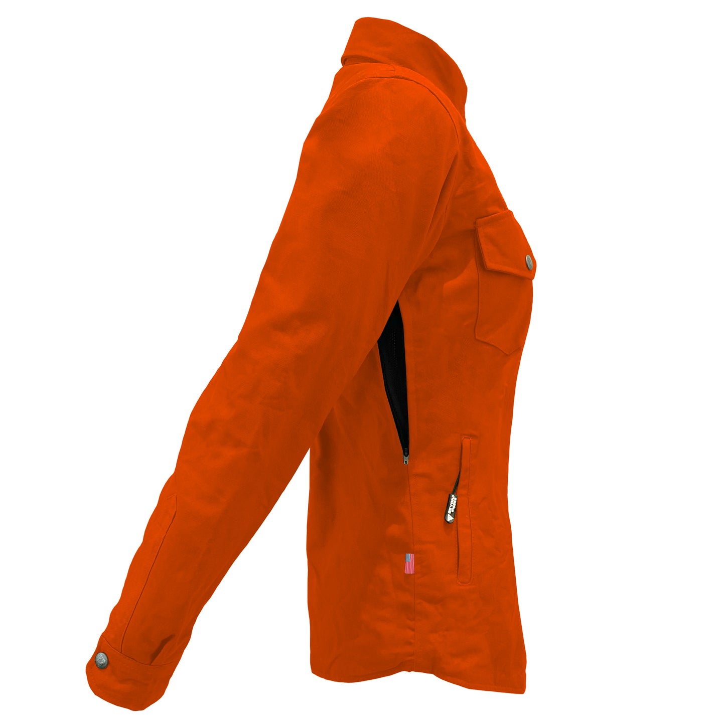 Protective Canvas Jacket for Women - Orange with Pads