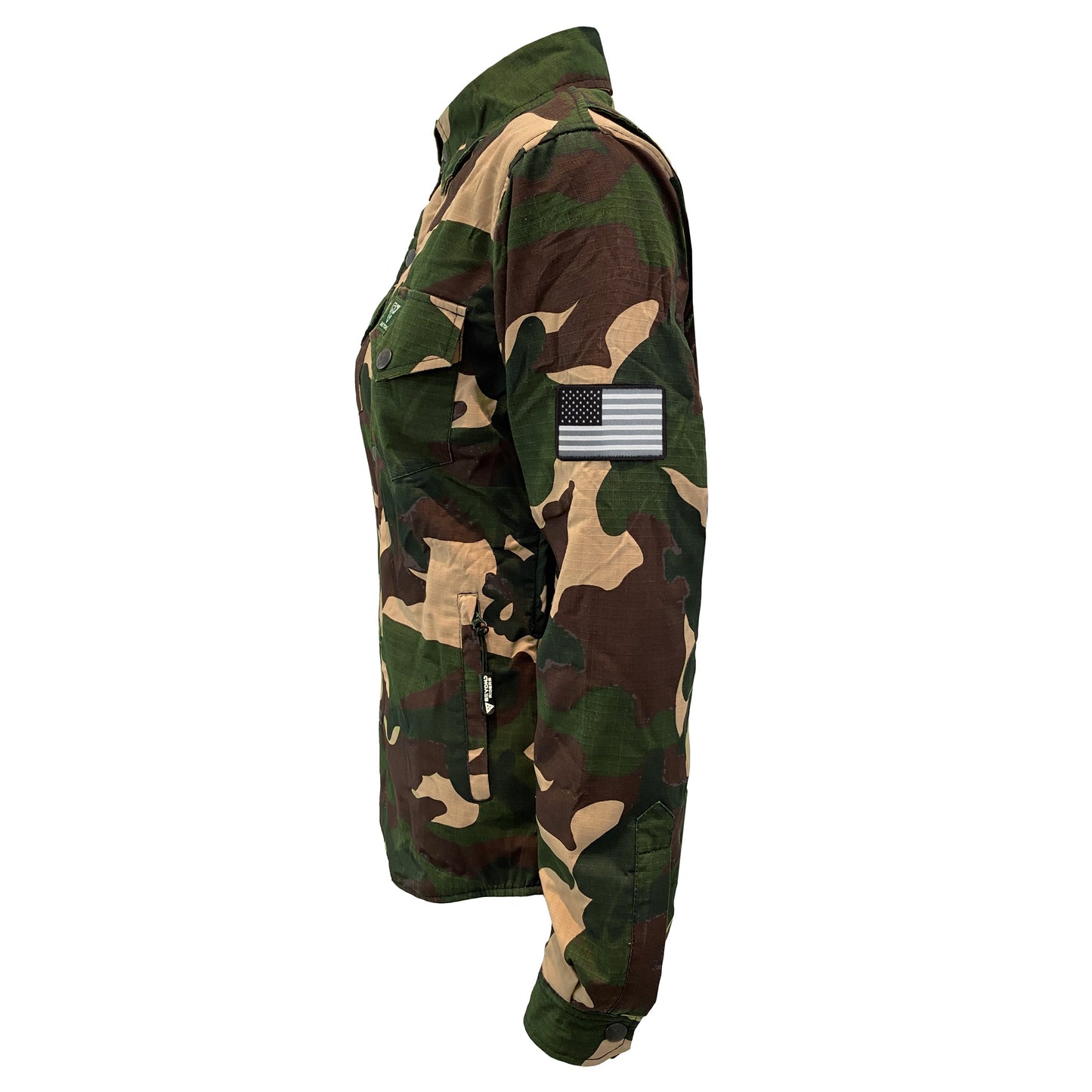 Protective Camouflage Shirt for Women "Knight Hawk" - Dark Color with Pads