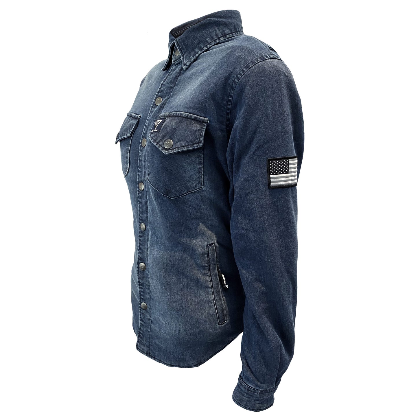 SALE Protective Jeans Jacket for Women - Faded Blue with Pads