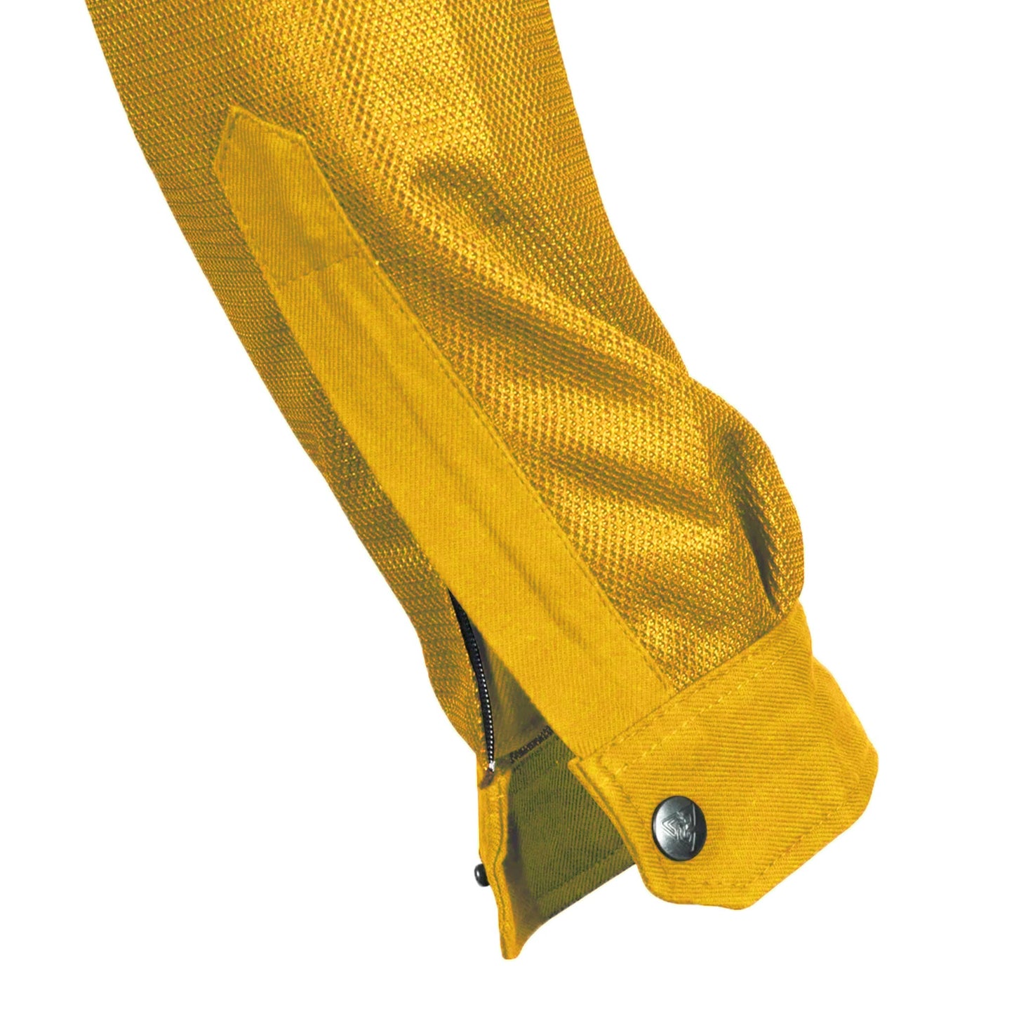 Protective Summer Mesh Shirt for Women - Yellow Solid with Pads