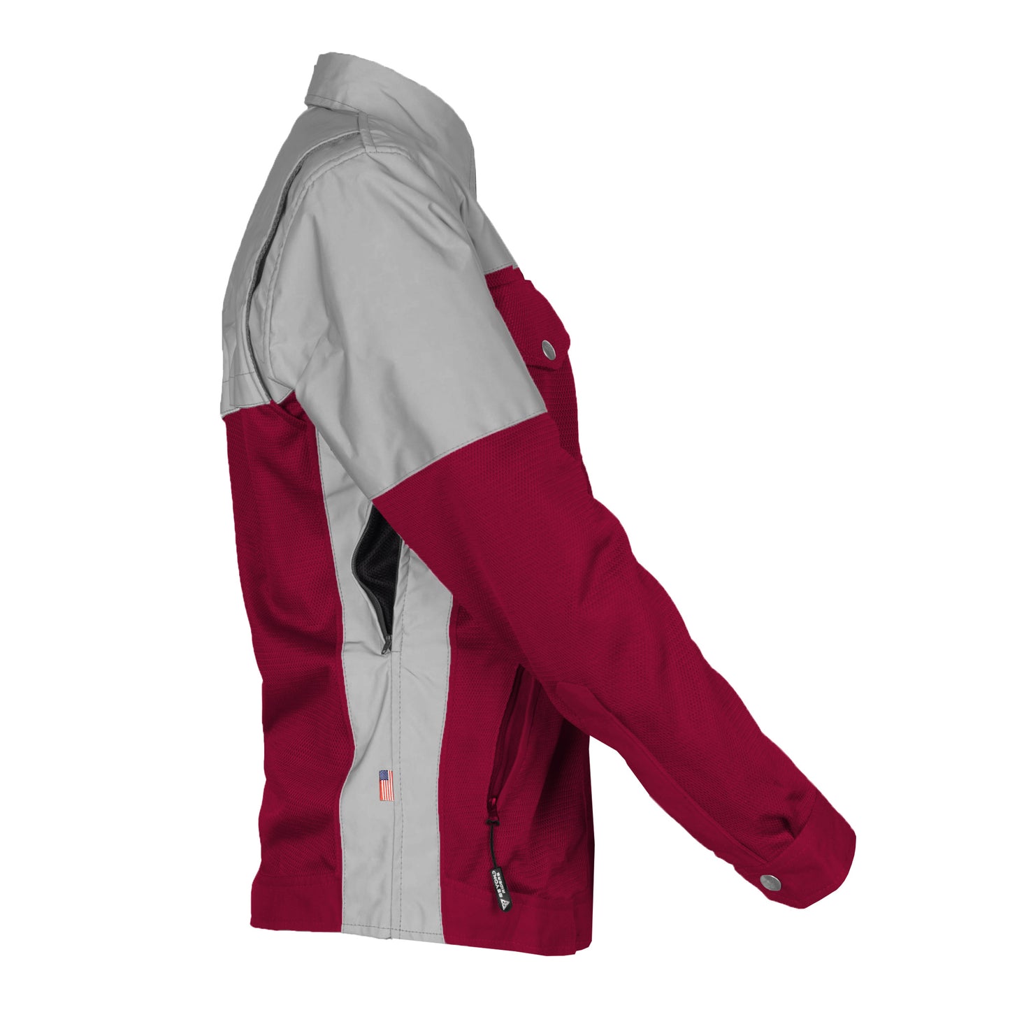 Summer Mesh Reflective Shirt Red Maroon Eclipse for Women - with Pads