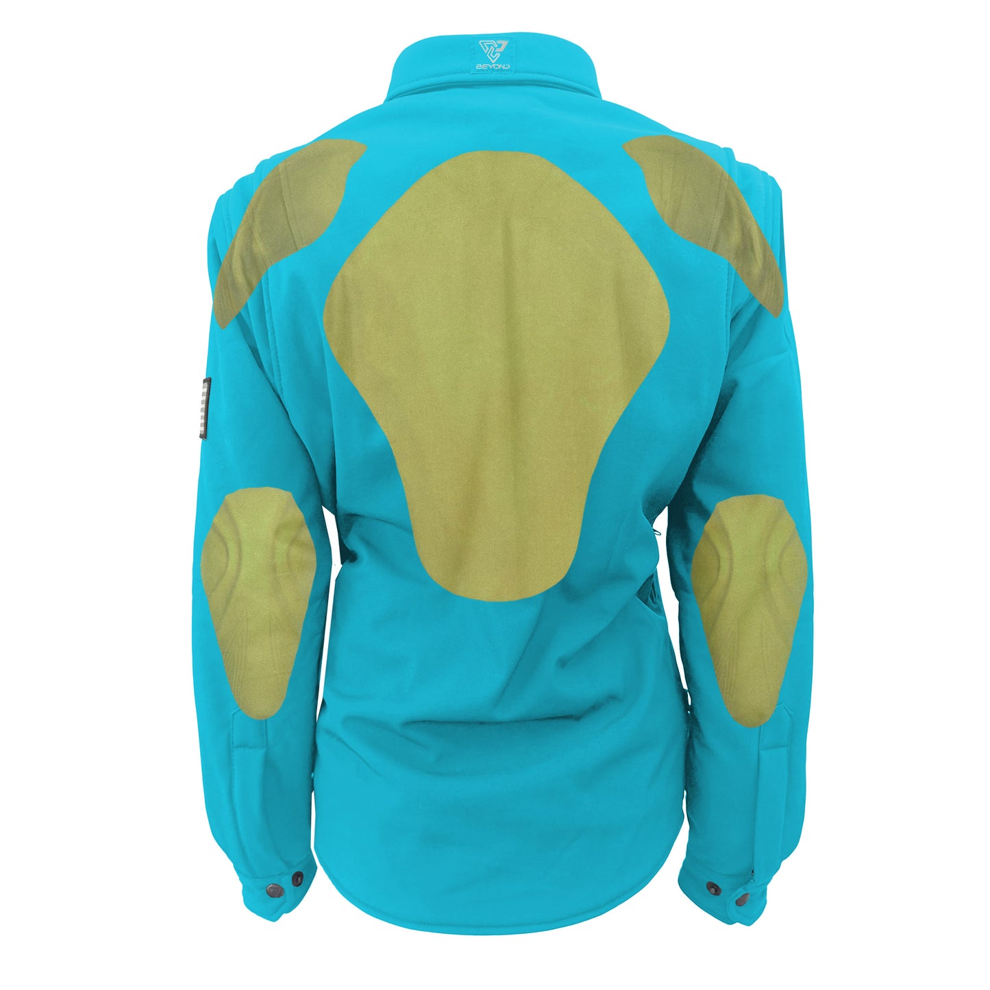 Protective SoftShell Winter Jacket for Women – Arctic Blue Matte with Pads