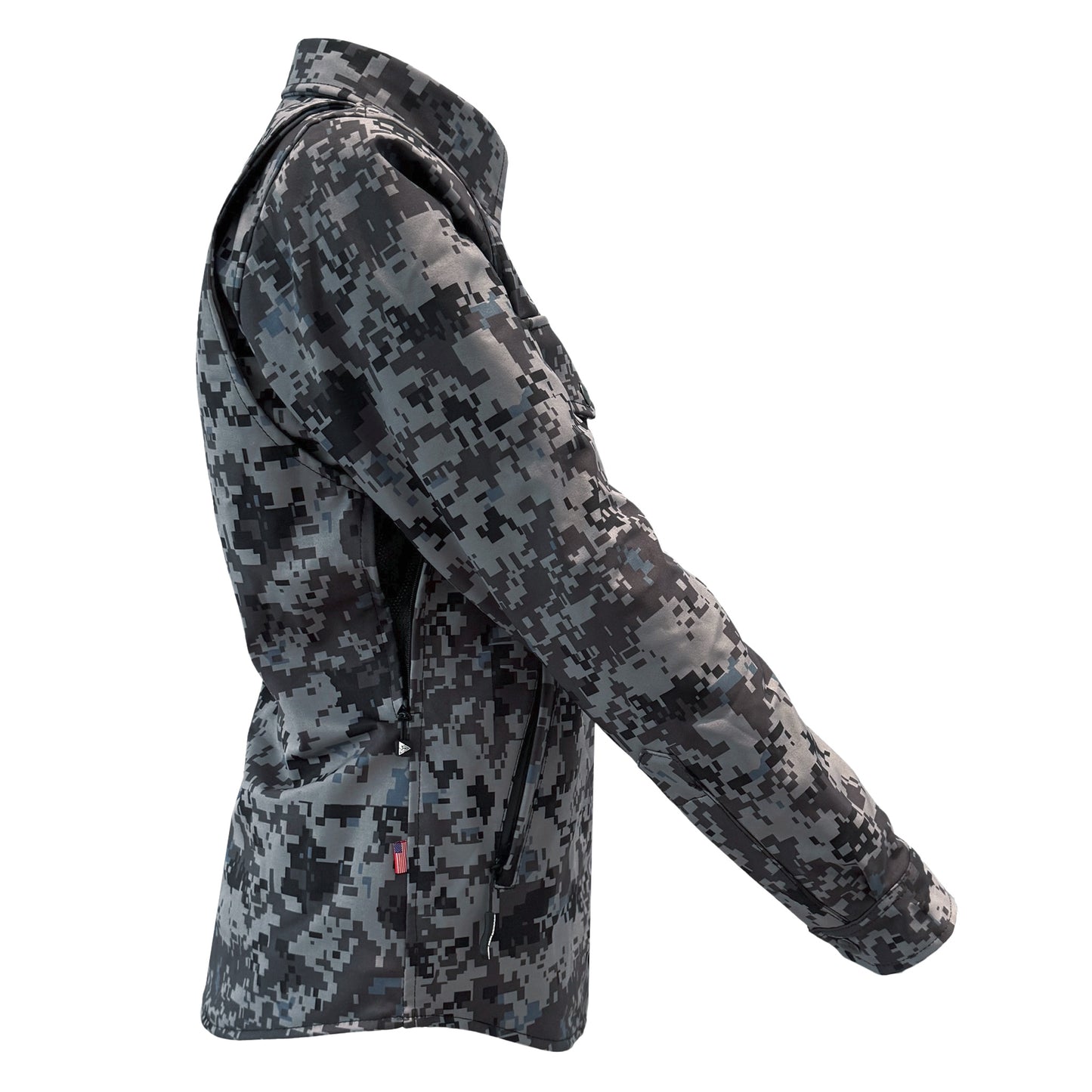 Protective SoftShell Winter Jacket for Women Camouflage Devil Six with Pads