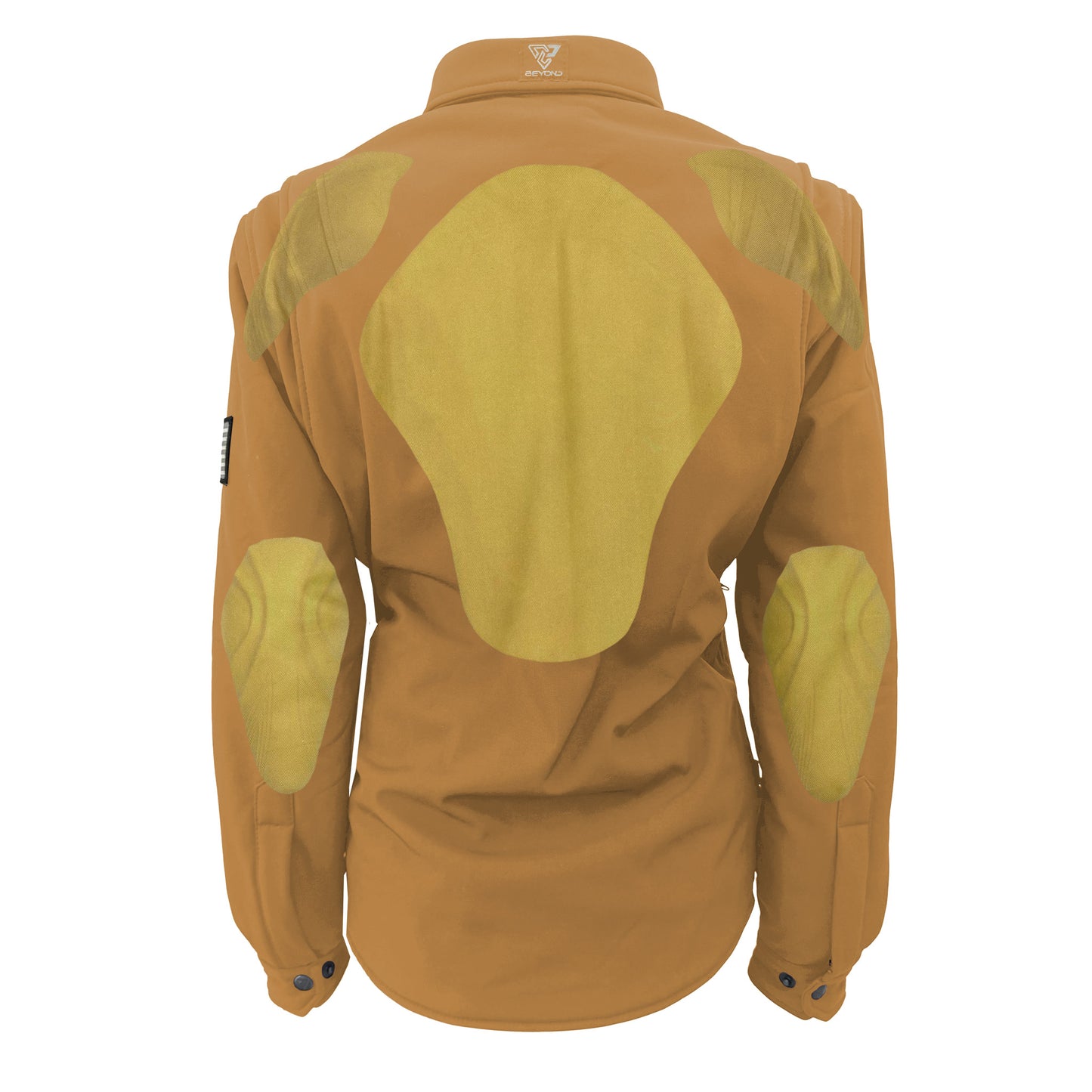 Protective SoftShell Winter Jacket for Women – Mustard Matte with Pads