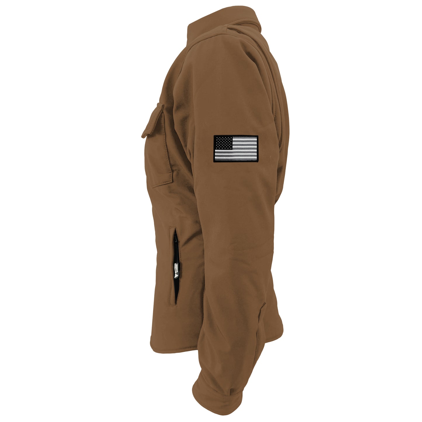 Protective SoftShell Winter Jacket for Women – Light Brown Matte with Pads