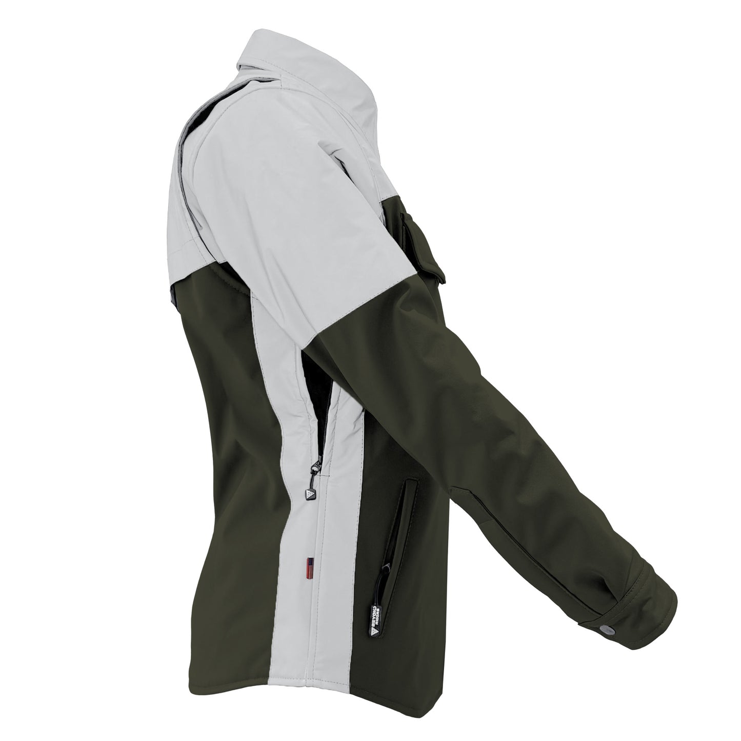 SoftShell Reflective Army Green Eclipse Winter Jacket for Women - with Pads