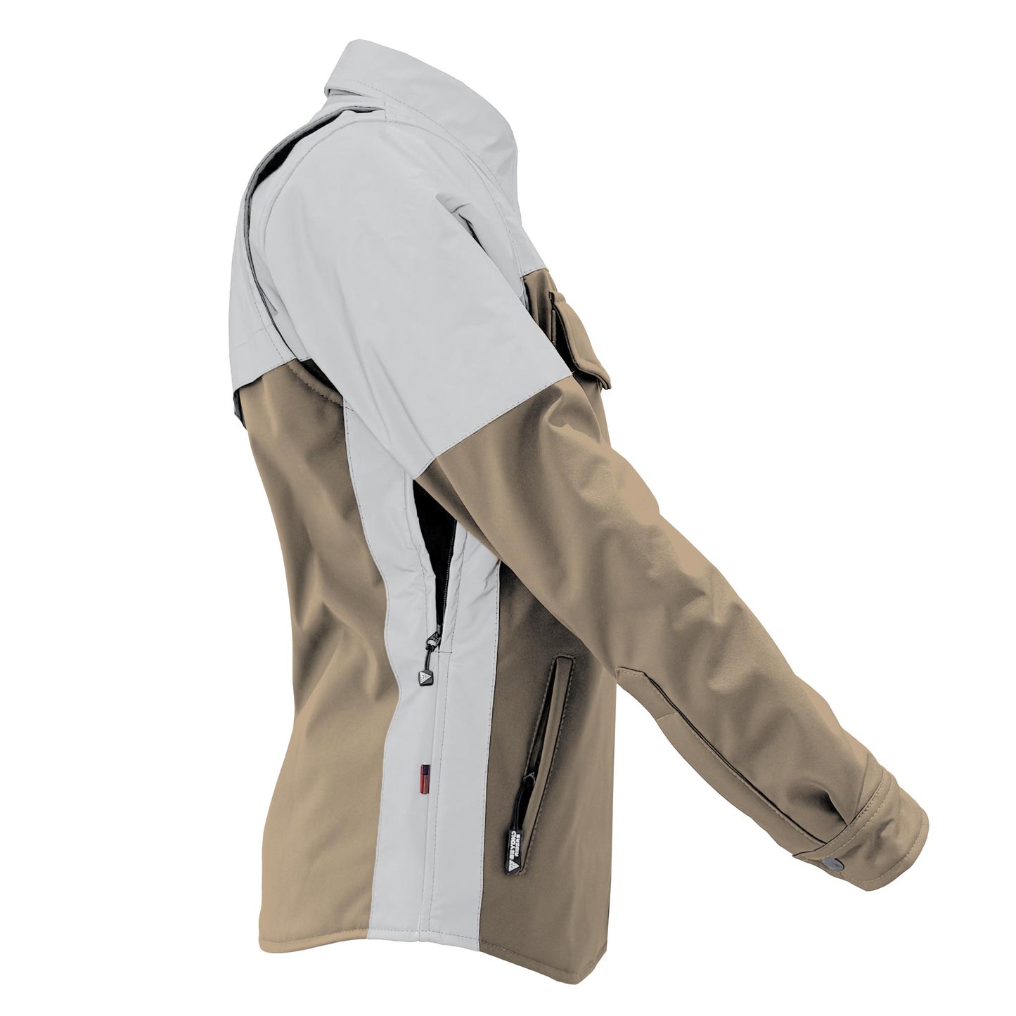 SoftShell Reflective Khaki Eclipse Winter Jacket for Women - with Pads