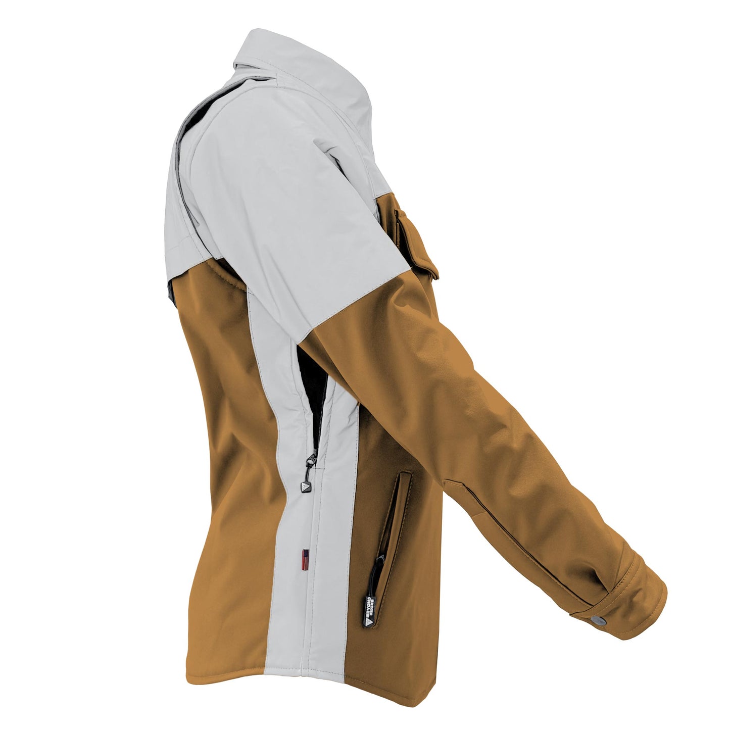 SoftShell Reflective Mustard Eclipse Winter Jacket for Women - with Pads