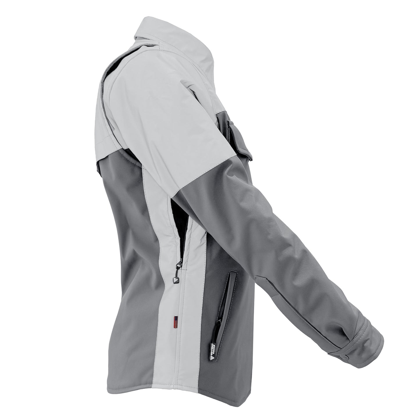 SoftShell Reflective "Twilight Titanium" Winter Jacket for Women - Grey Matte with Pads