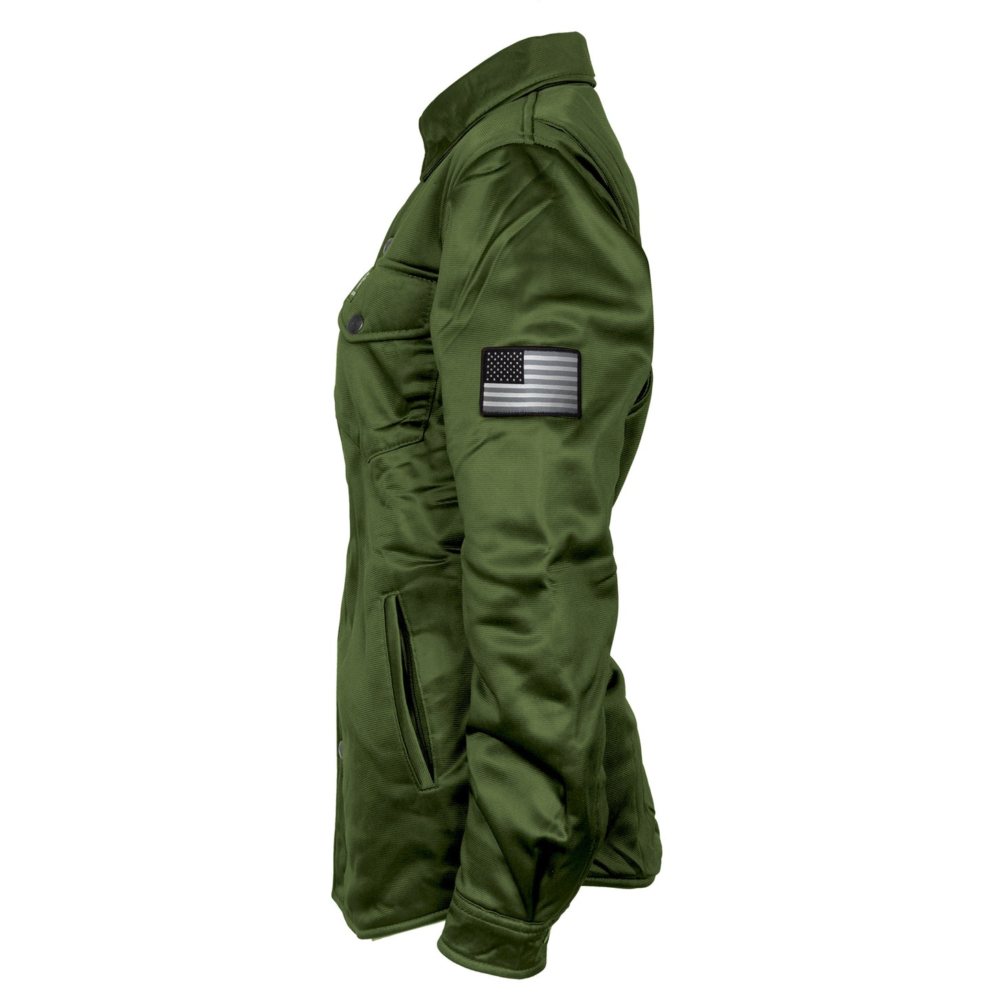 Ultra Protective Shirt for Women - Army Green Solid with Pads