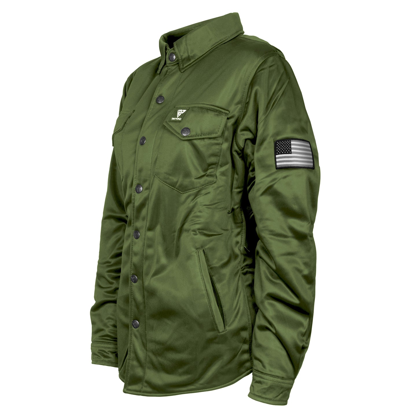 Ultra Protective Shirt for Women - Army Green Solid with Pads