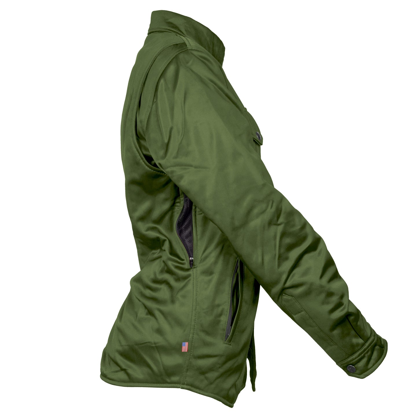 Ultra Protective Shirt for Women - Army Green Solid with Pads