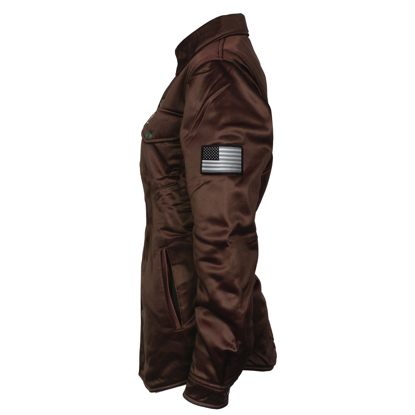 Ultra Protective Shirt for Women - Brown Solid with Pads