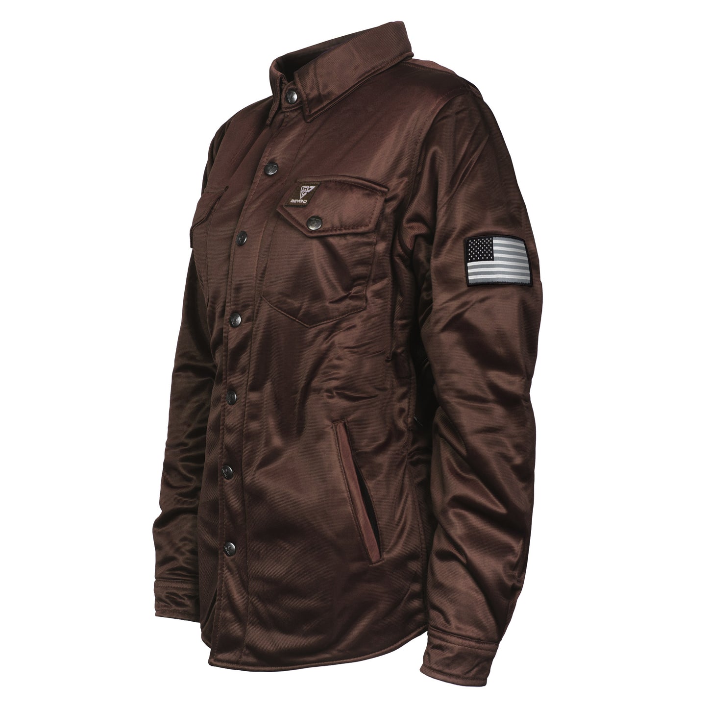 Ultra Protective Shirt for Women - Brown Solid with Pads