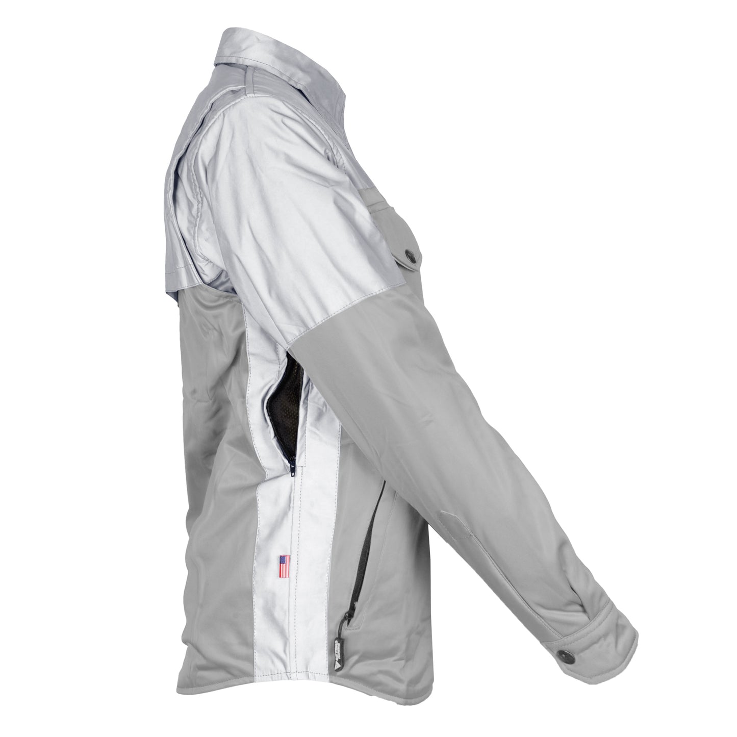 Ultra Reflective Shirt "Twilight Titanium" for Women - Gray and Silver with Pads