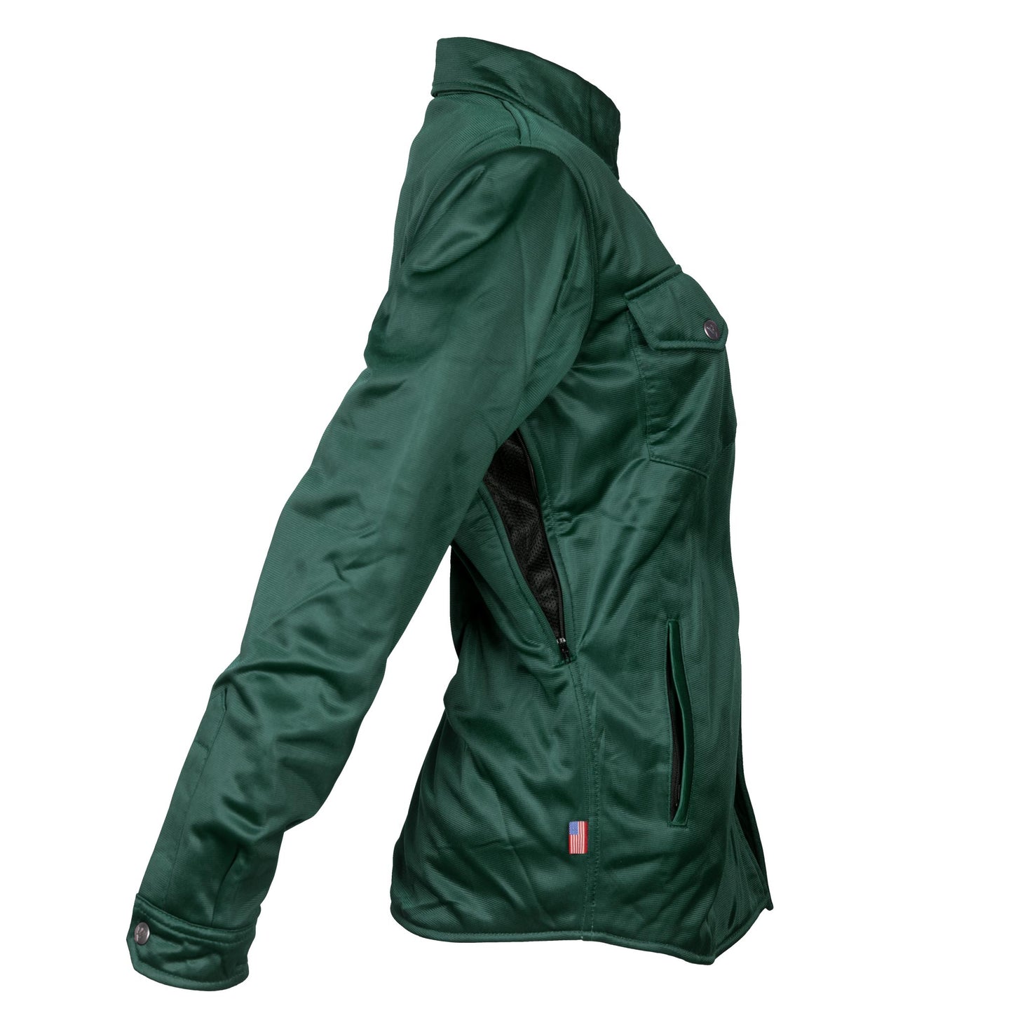 Ultra Protective Shirt for Women - Dark Green Solid with Pads