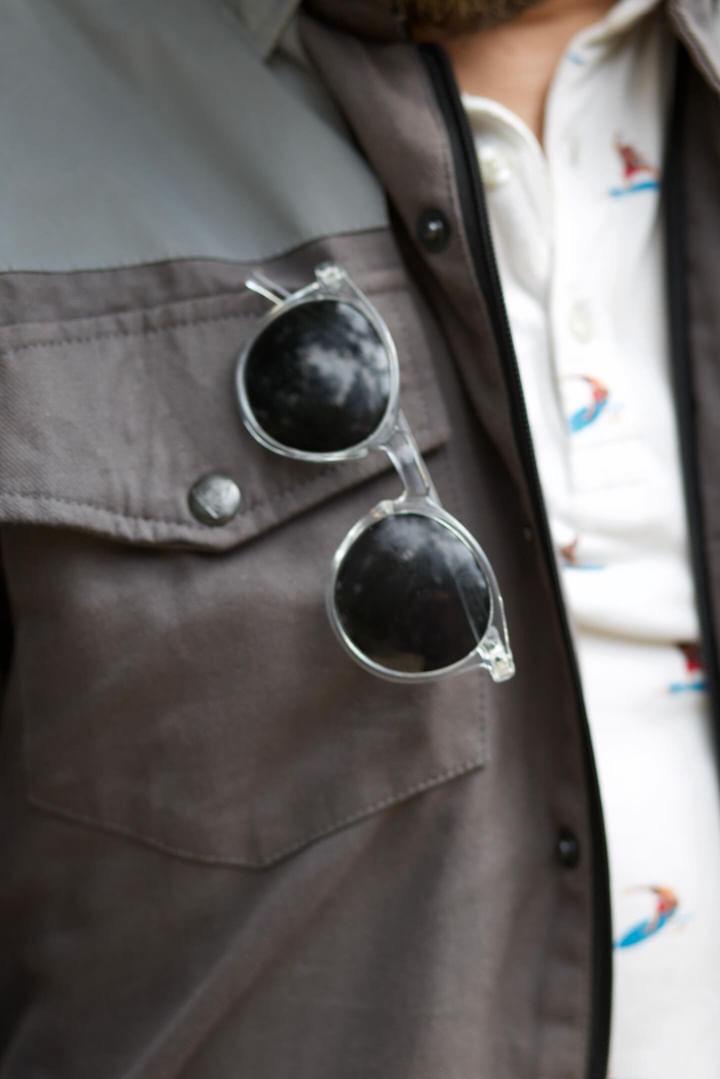 Flannel Reflective Shirt "Twilight Titanium" - Gray with Pads