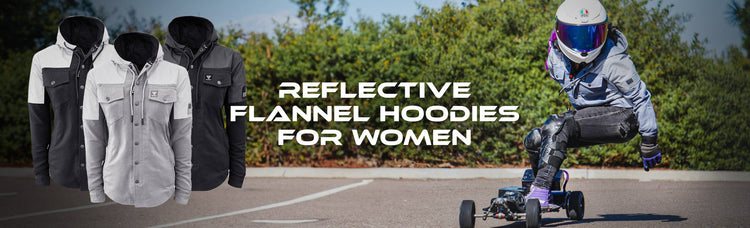 Protective Reflective Flannel Hoodies For Women