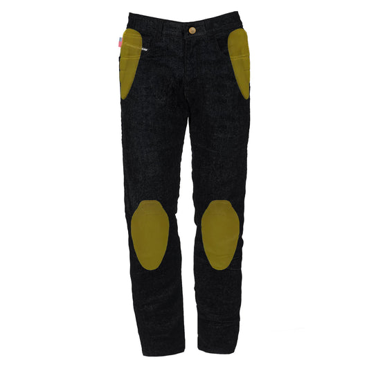Loose Fit Protective Jeans (Extra Wide) - Black with Pads