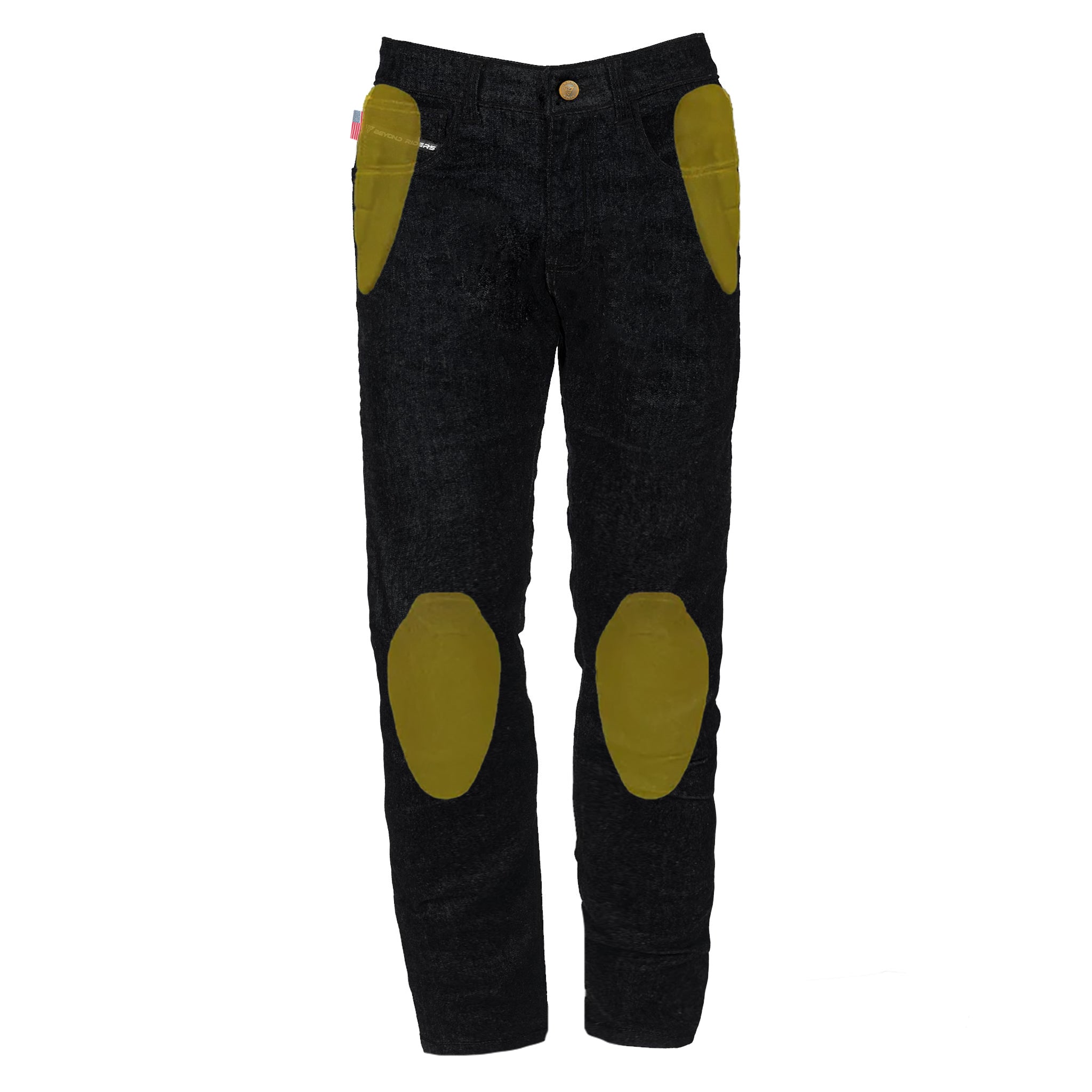 SALE Loose Fit Protective Jeans (Extra Wide) - Black with Pads