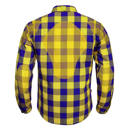 Protective Flannel Shirt - The Purple Venom Checkered with Pads