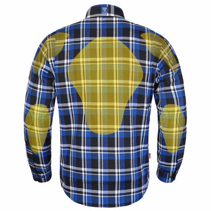 Protective Flannel Shirt For Men - Blue Ridge with Pads