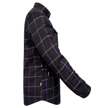 Protective Flannel Shirt For Men - The Knight Grid Plaid with Pads