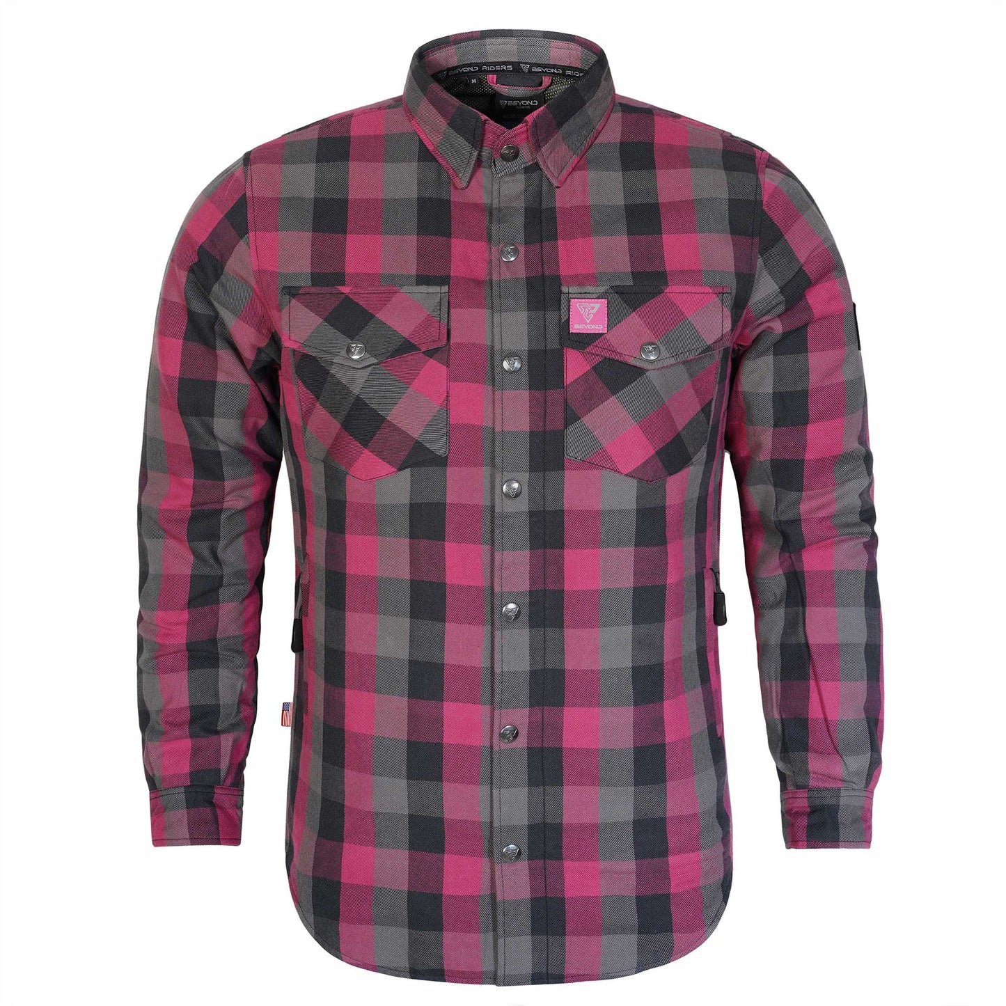 Protective Flannel Shirt for Men - Magenta Keys