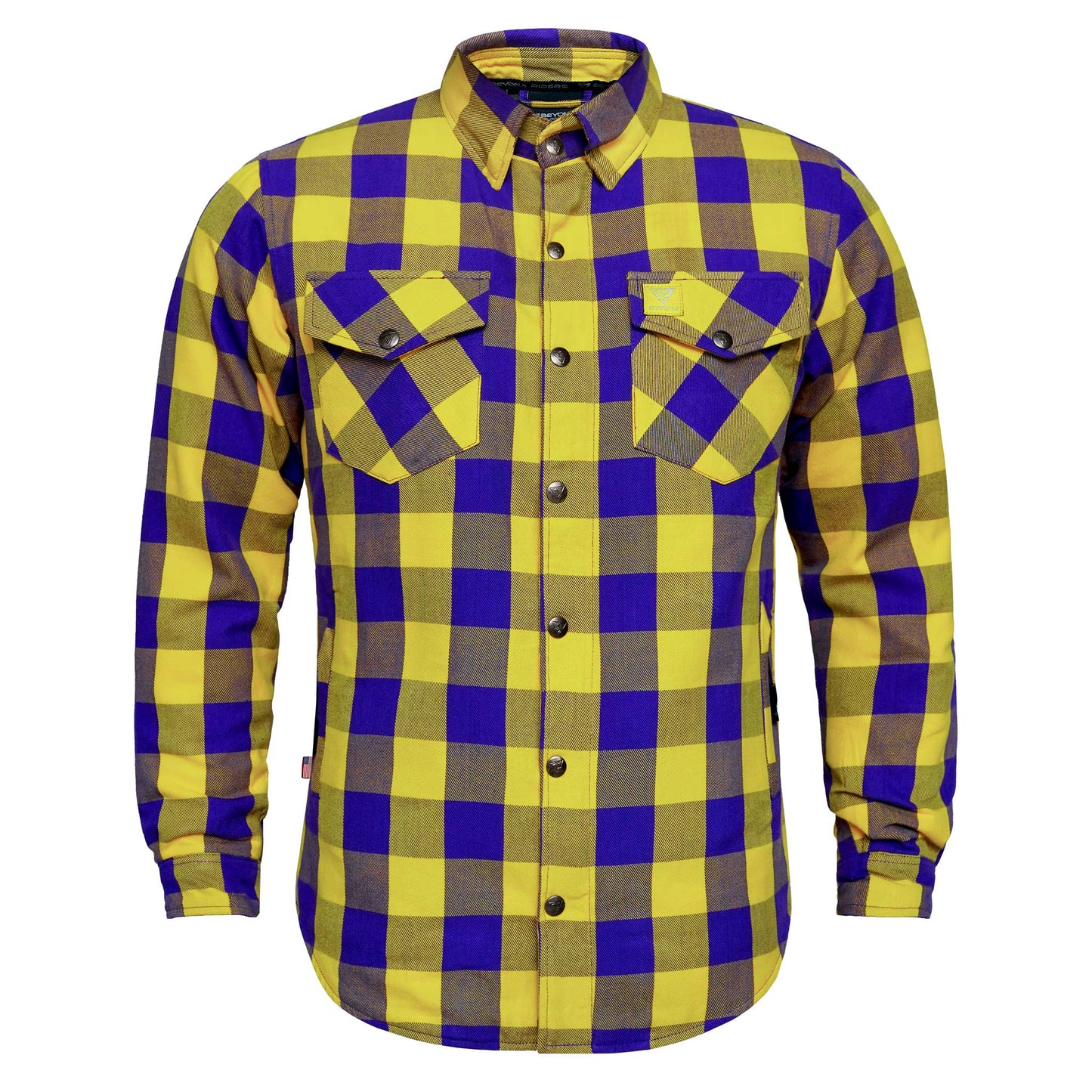 Protective Flannel Shirt - The Purple Venom Checkered with Pads