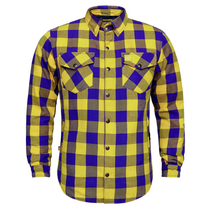Protective Flannel Shirt - The Purple Venom Checkered with Pads