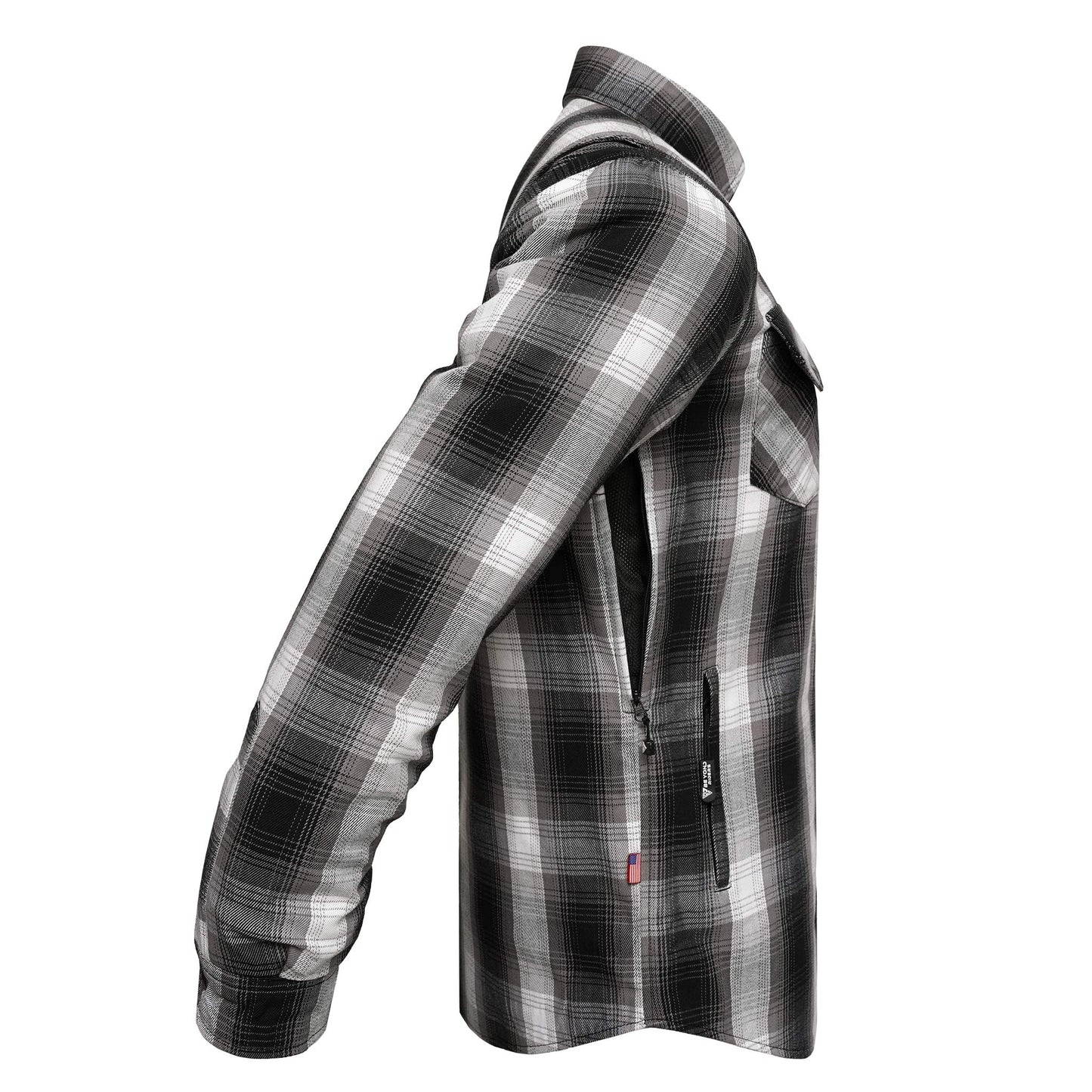 Protective Flannel Shirt For Men - The Bolt Plaid with Pads