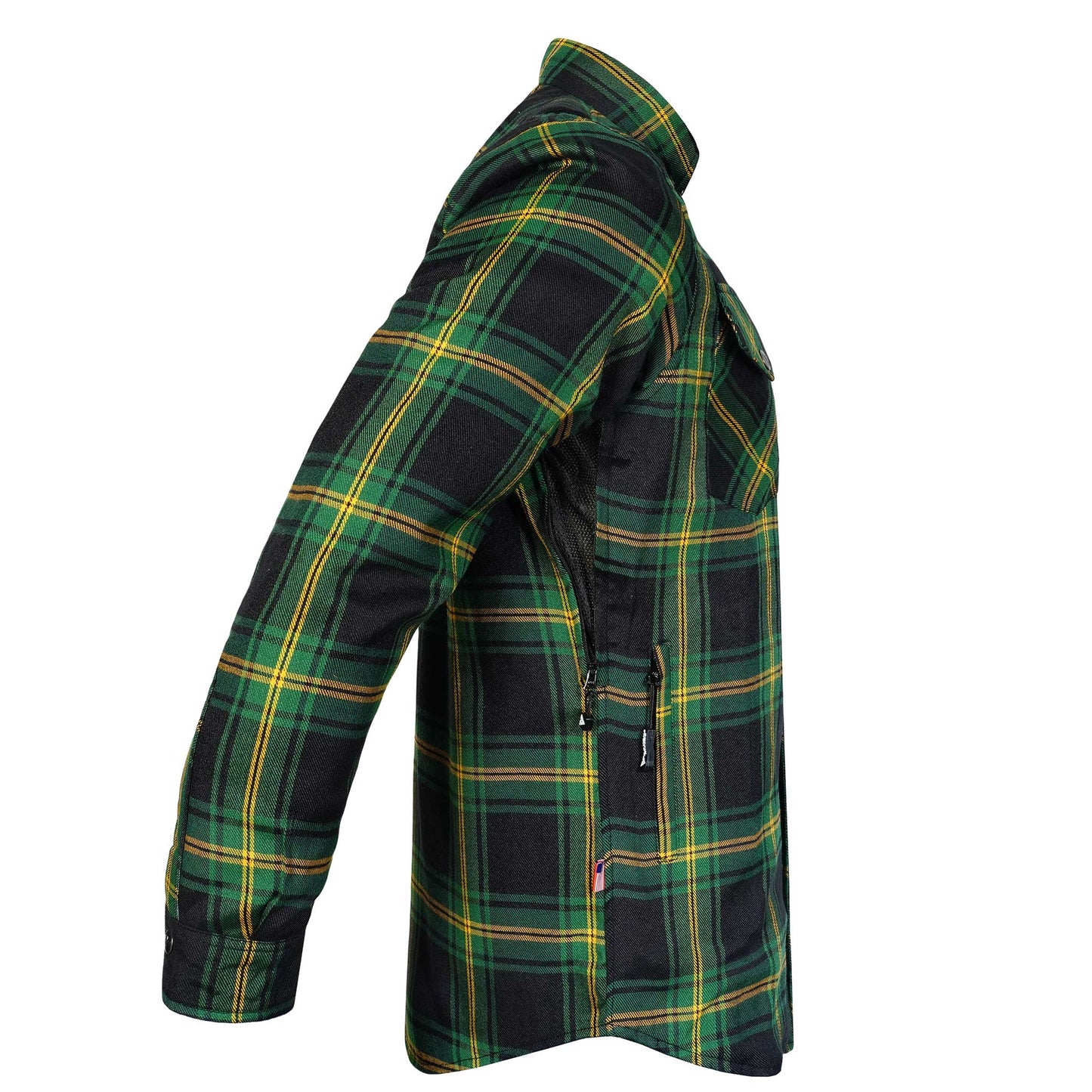 Protective Flannel Shirt for Men - Evergreen