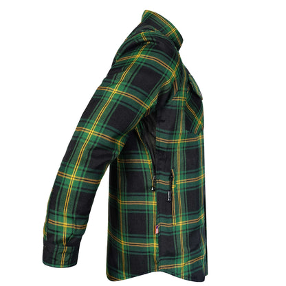 Protective Flannel Shirt for Men - Evergreen