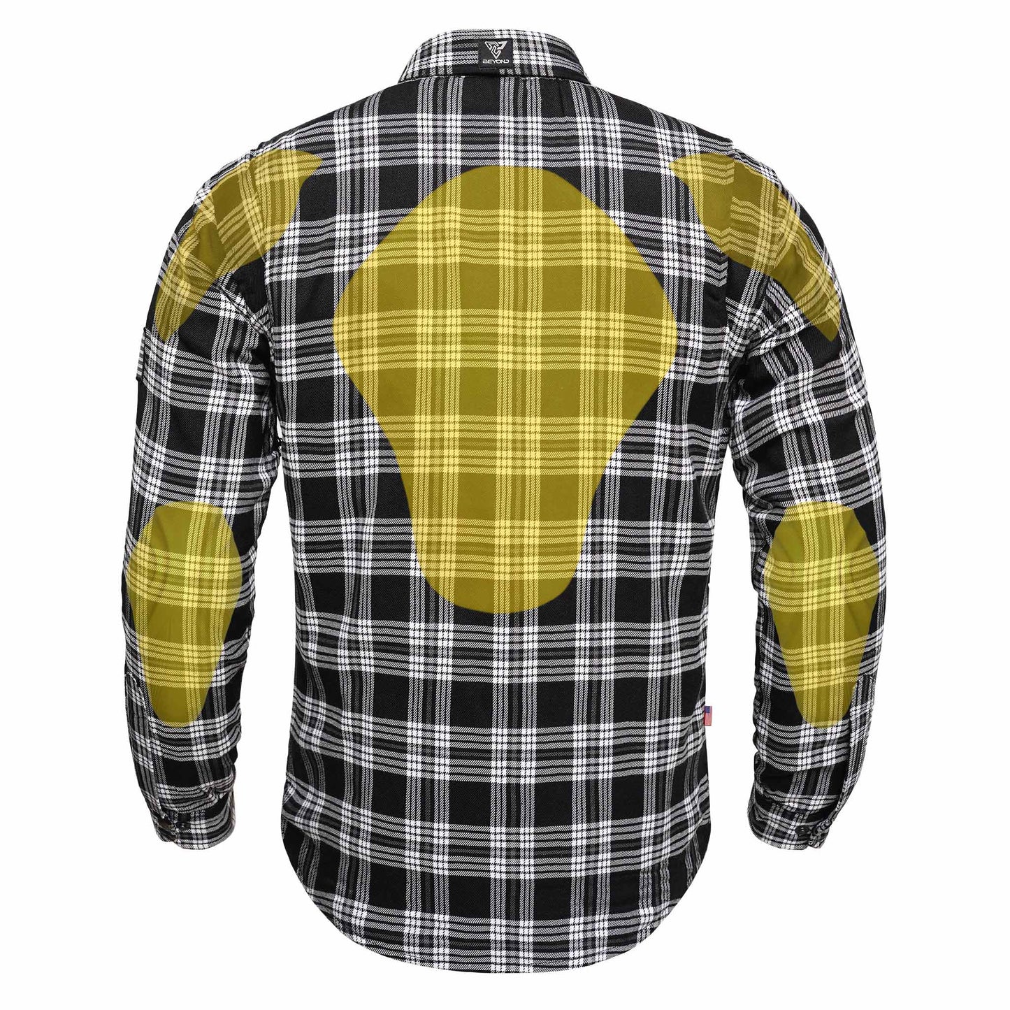 Protective Flannel Shirt For Men - Black Baron Plaid with Pads